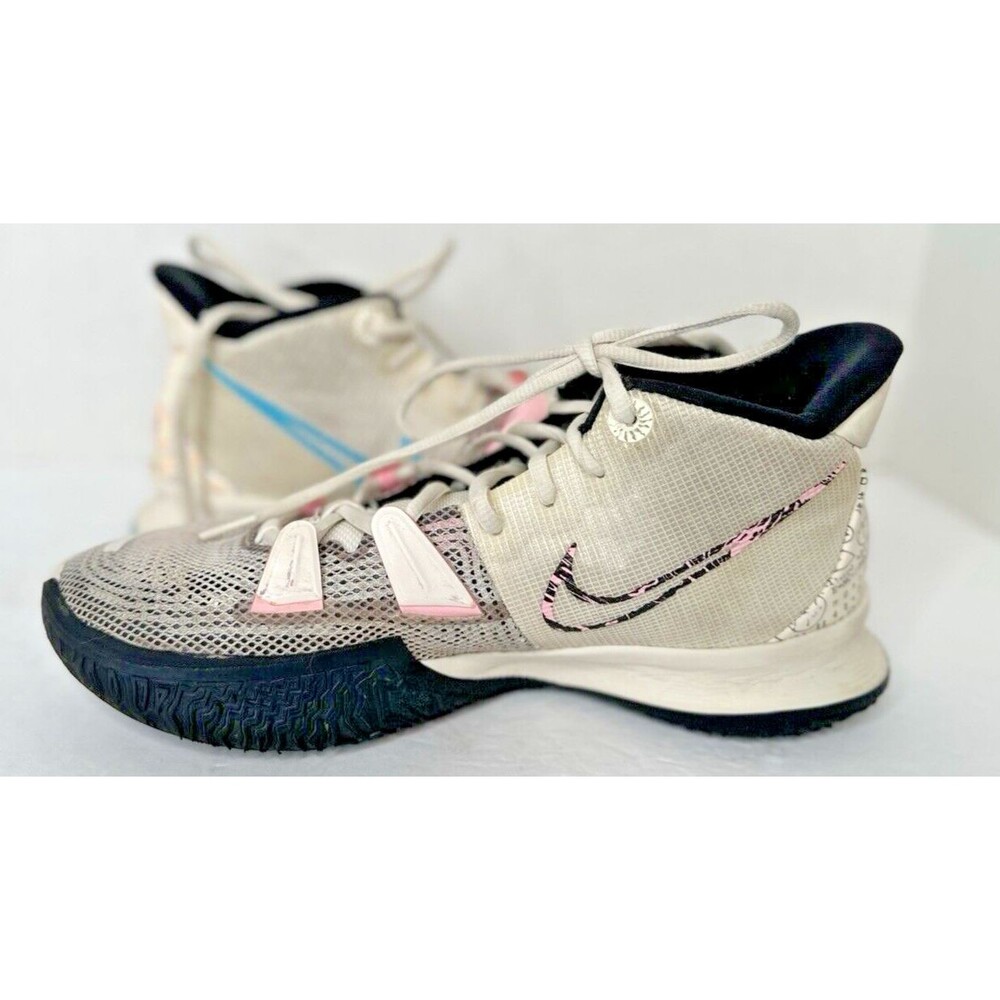Nike Kyrie 7 Air Zoom Basketball Shoes Pale Ivory CZ0141-100 Men  8.5 Excellent